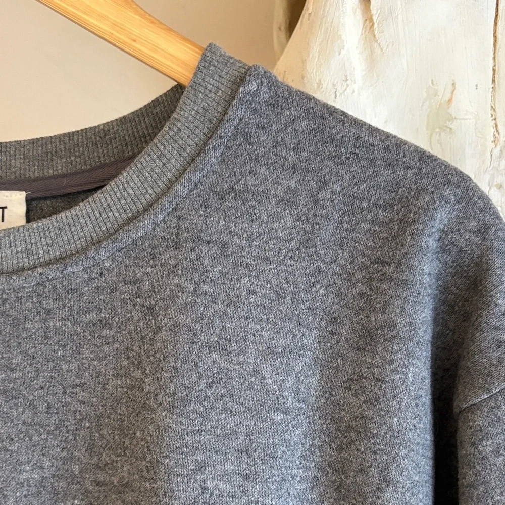 EVIDNT Los Angeles 3/4 Sleeve Grey Sweater size xs (wool, cotton, polyester) - Picture 3 of 6